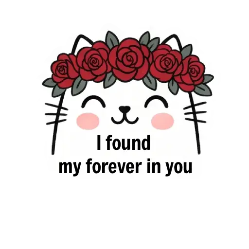 cat, cat lover, romantic, love, cute, WhatsApp stickers, stickers, love text (12)